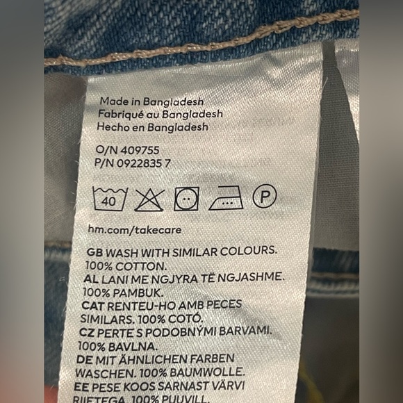 H&M & Denim 90’s Boyfriend Hi Rise Loose Fit Torn Denim Size 4 - Picture 8 of 13